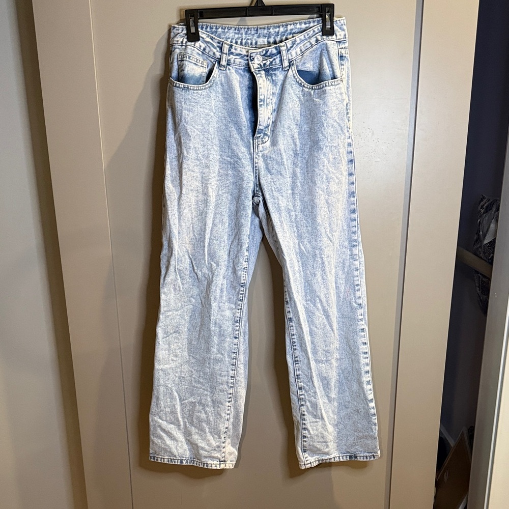 SHEIN Light Blue Flare & Wide Leg Jeans